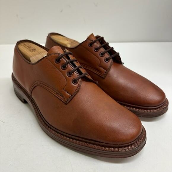 VTG RARE Tricker's Tramping Shoe Brown Derby 7278 Benchmade England UK 9 / US 10 - Picture 1 of 10